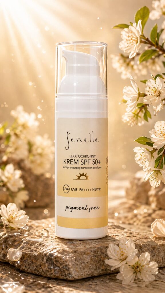 Lekki Ochronny Krem SPF 50+ UVA UVB PA++++ HEV/IR bez pigmentu