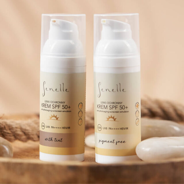 Senelle Lekki Ochronny Krem SPF 50+ UVA UVB PA++++ HEV/IR bez pigmentu 50 ml